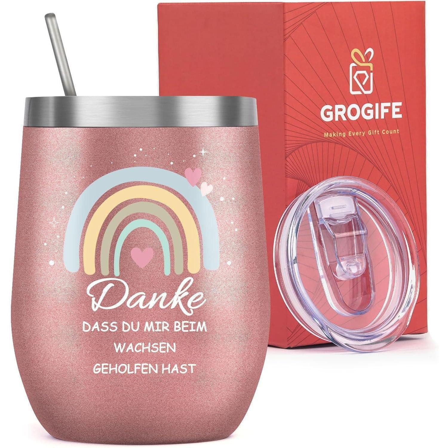 LuxusKollektion Thermobecher Abschiedsgeschenk Erzieherin Lehrerin Weinbecher To Go 350ml