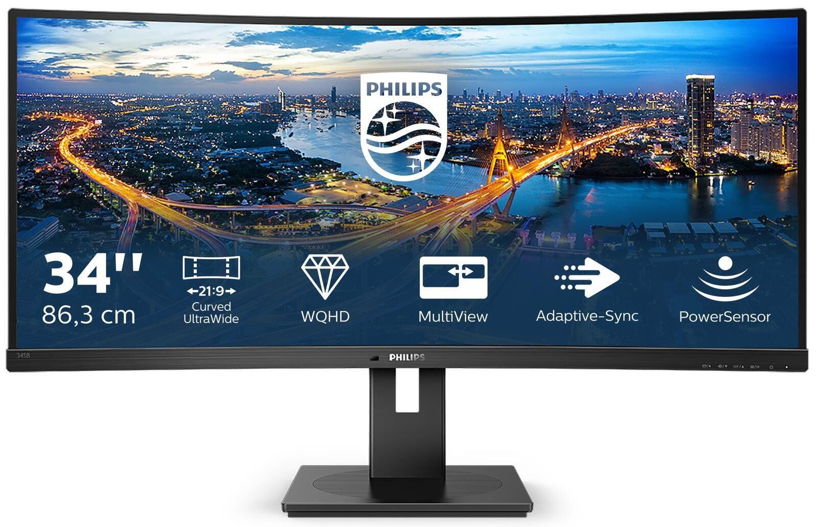 Philips Philips 345B1C/00 LCD-Monitor (3440 x 1440, 5 ms Reaktionszeit, VA Panel)