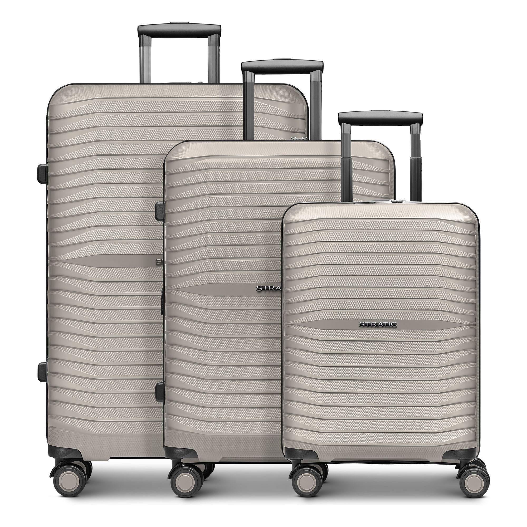 Stratic Trolleyset Shine, 4 Rollen, (3-teilig, 3 tlg), Polypropylen
