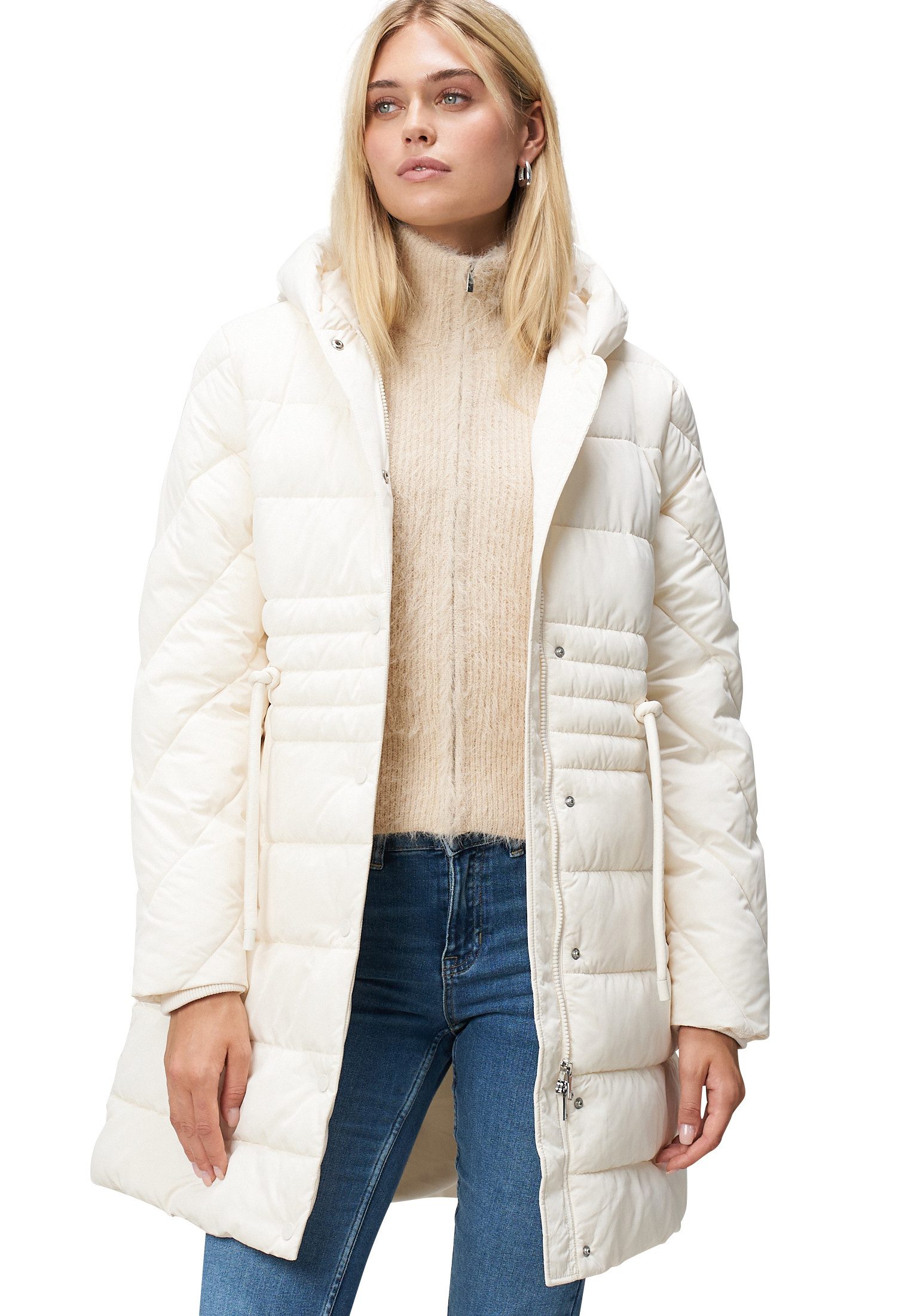 Zero Steppmantel Damen Steppmantel mit Knopfleiste günstig online kaufen