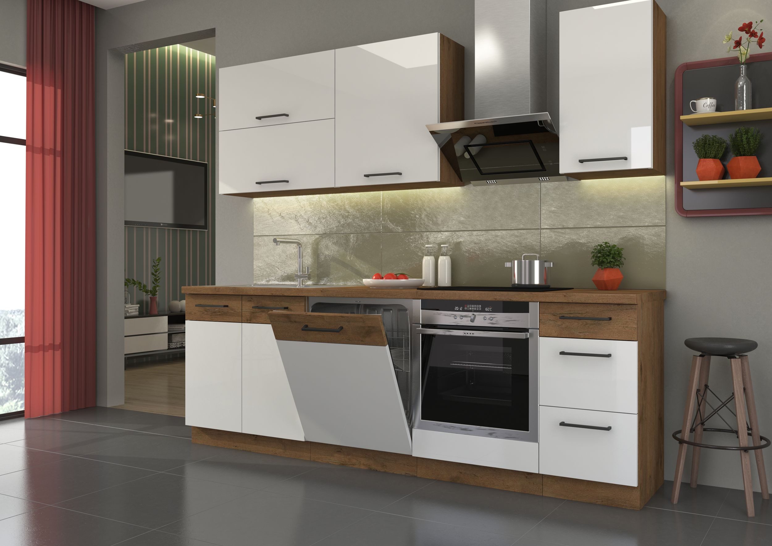 Küchen-Preisbombe Küchenzeile VIGO 240 cm Küchenzeile Küchenblock Einbauküc günstig online kaufen