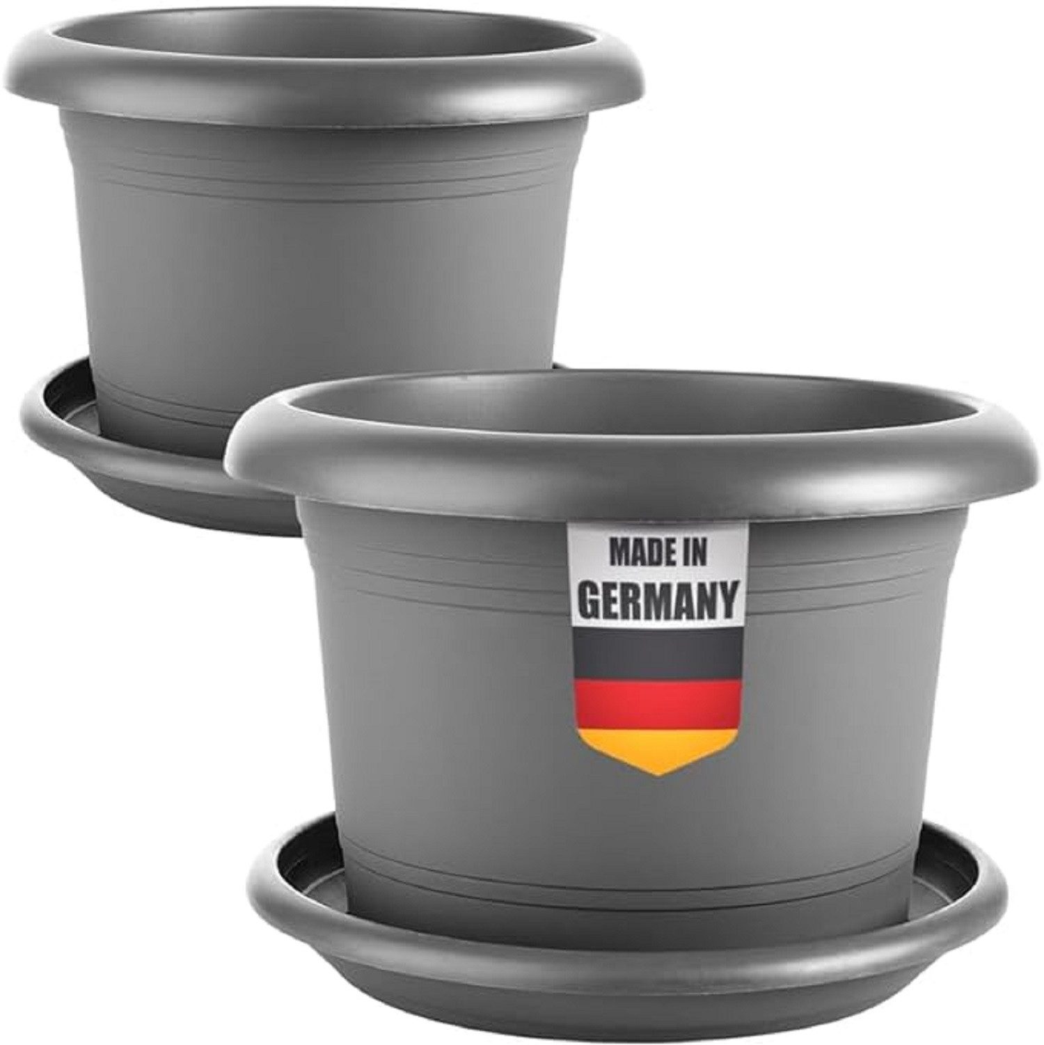 SUSTANIA Blumentopf Pflanzkübel mit Untersetzer (2er günstig online kaufen