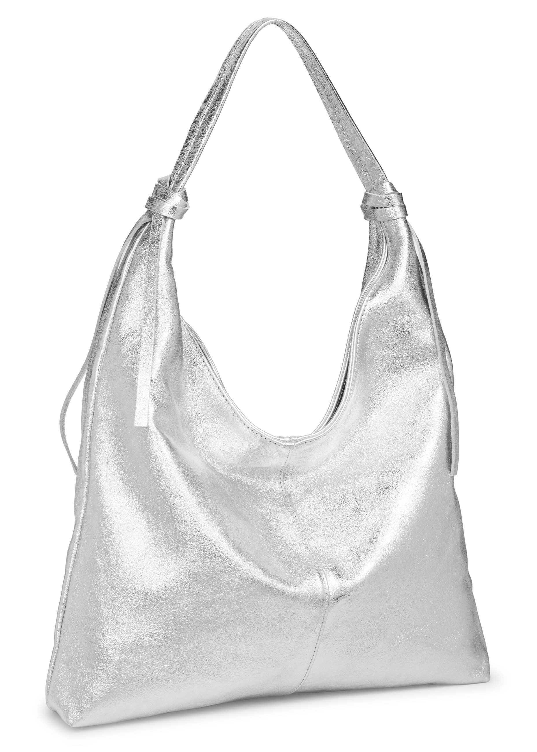 Caspar Schultertasche Lässige Leder Shopper große Damen Tasche - PREMIUM LINE- Modell No.817, leicht, elegant & unempfindlich - 100% Echtleder - Handmade in Italy