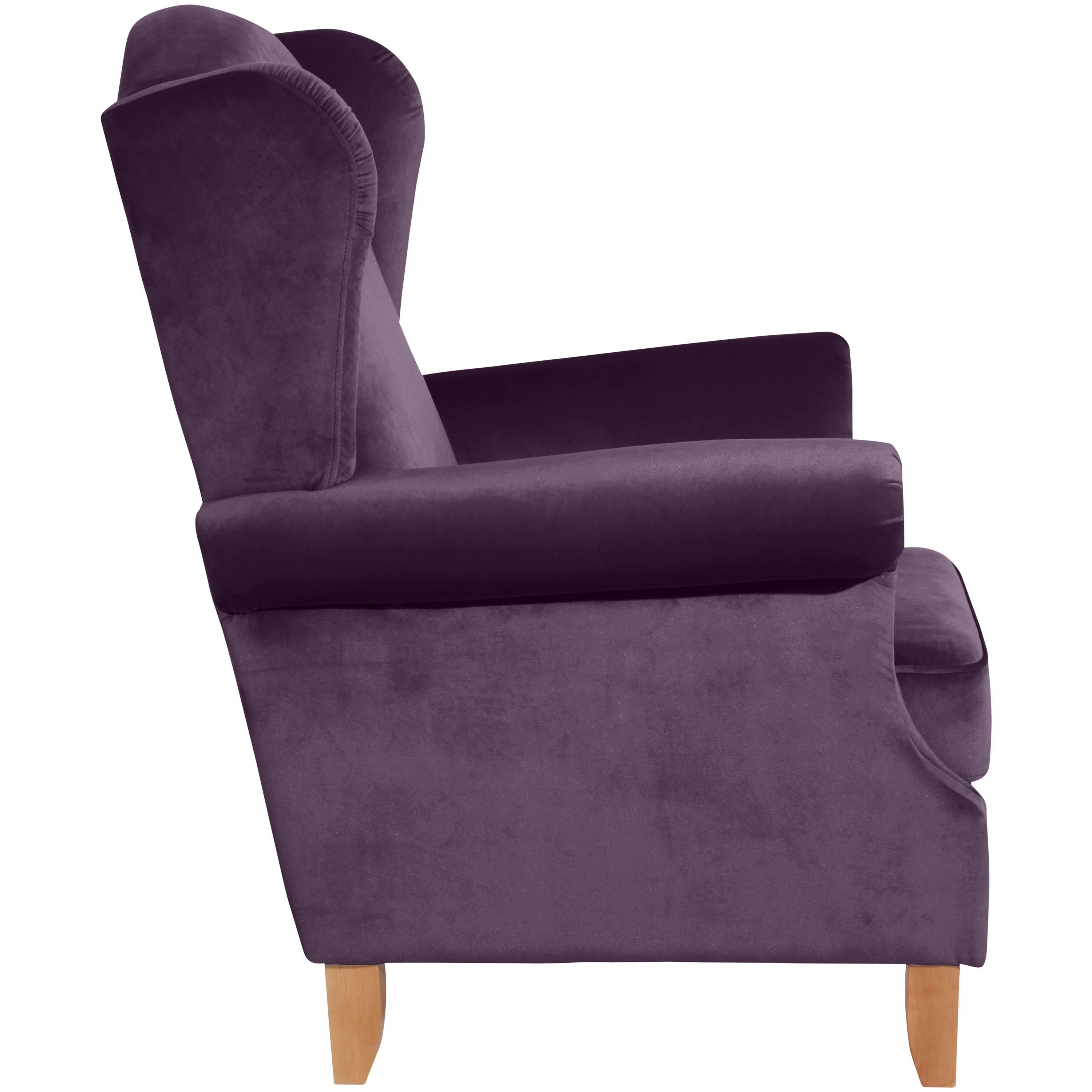 Max Winzer® Ohrensessel Verita, Ohrenbackensessel Samt