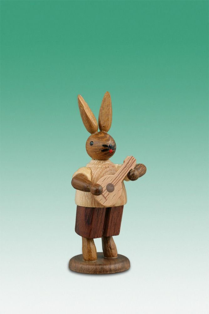 Osterhase Osterdekoration Osterhase Musikant mit Mandoline Höhe 7,5cm NEU