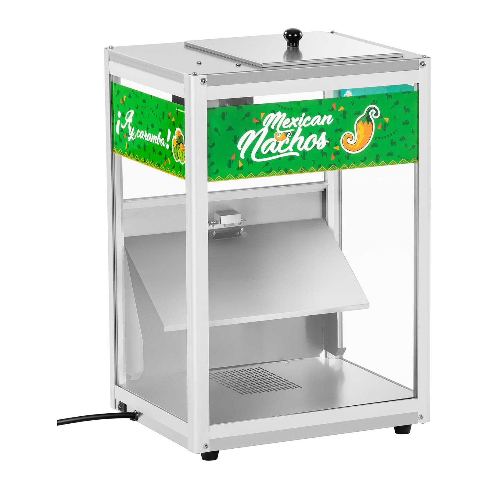 Royal Catering Speisenwärmer Nacho Wärmer Wärmetheke LED RGB Beleuchtung 65°C Popcorn Erdnüsse