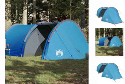 vidaXL Vorzelt Campingzelt 4 Personen Blau 405x170x106 cm 185T Taft