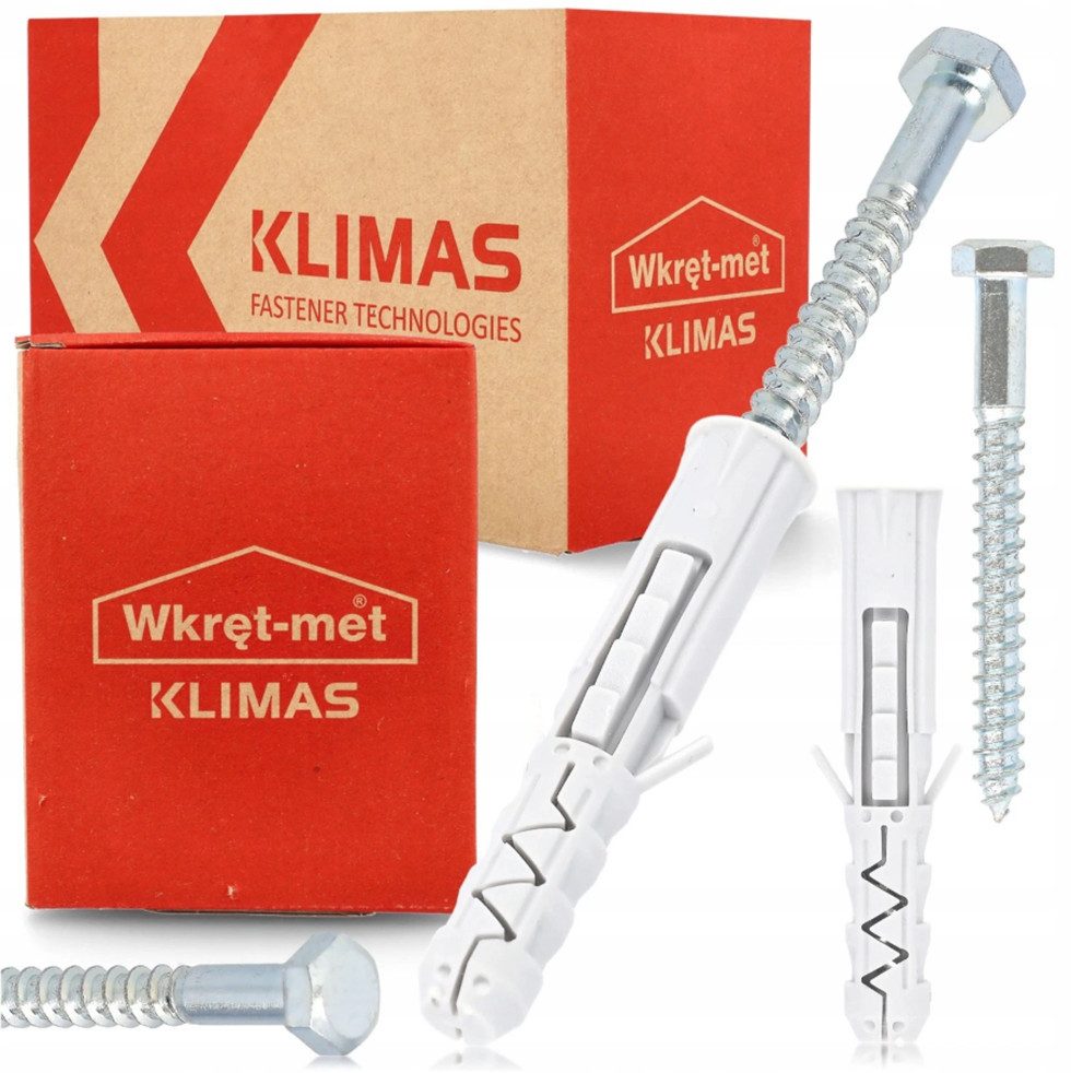 Klimas Винты- und Дюбель-Set KKX Spreizdübel mit Sechskantschraube, (100 St)