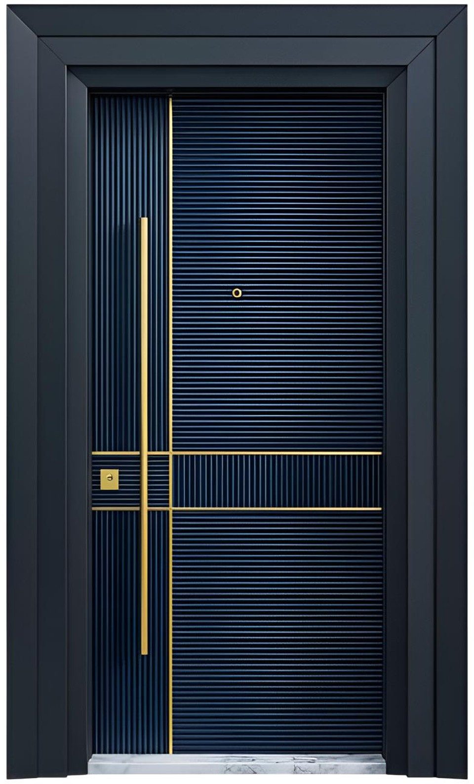 Xlmoebel Haustür Designer Schwarze Eingangstür Metalltüren Wohntüren, Made in Europa