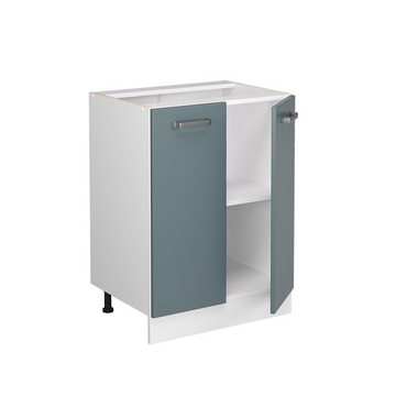 Vicco Schranksystem R-Line, Blau-Grau/Weiß, 60 cm mit Türen, ohne Arbeitsplatte