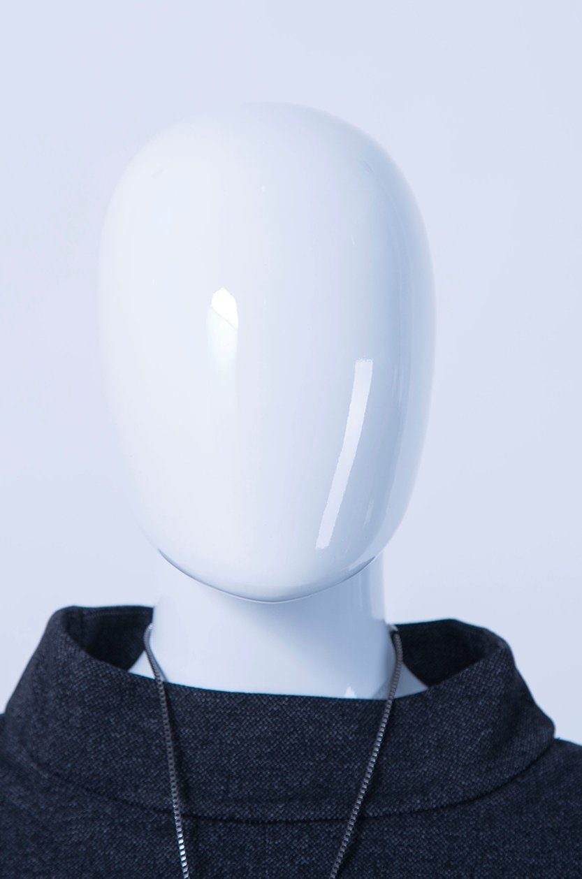 Egghead weibliche glänzend Schaufensterpuppe schwarz weiß Schneiderpuppe männliche Eurotondisplay