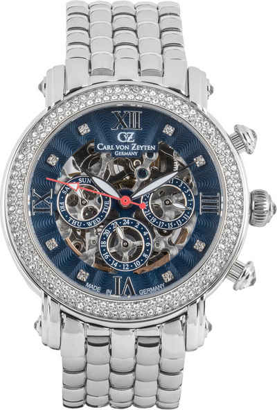 Carl von Zeyten Multifunktionsuhr Kniebis, Automatik, Armbanduhr, mechanische Uhr, Damen, Datum, Made in Germany