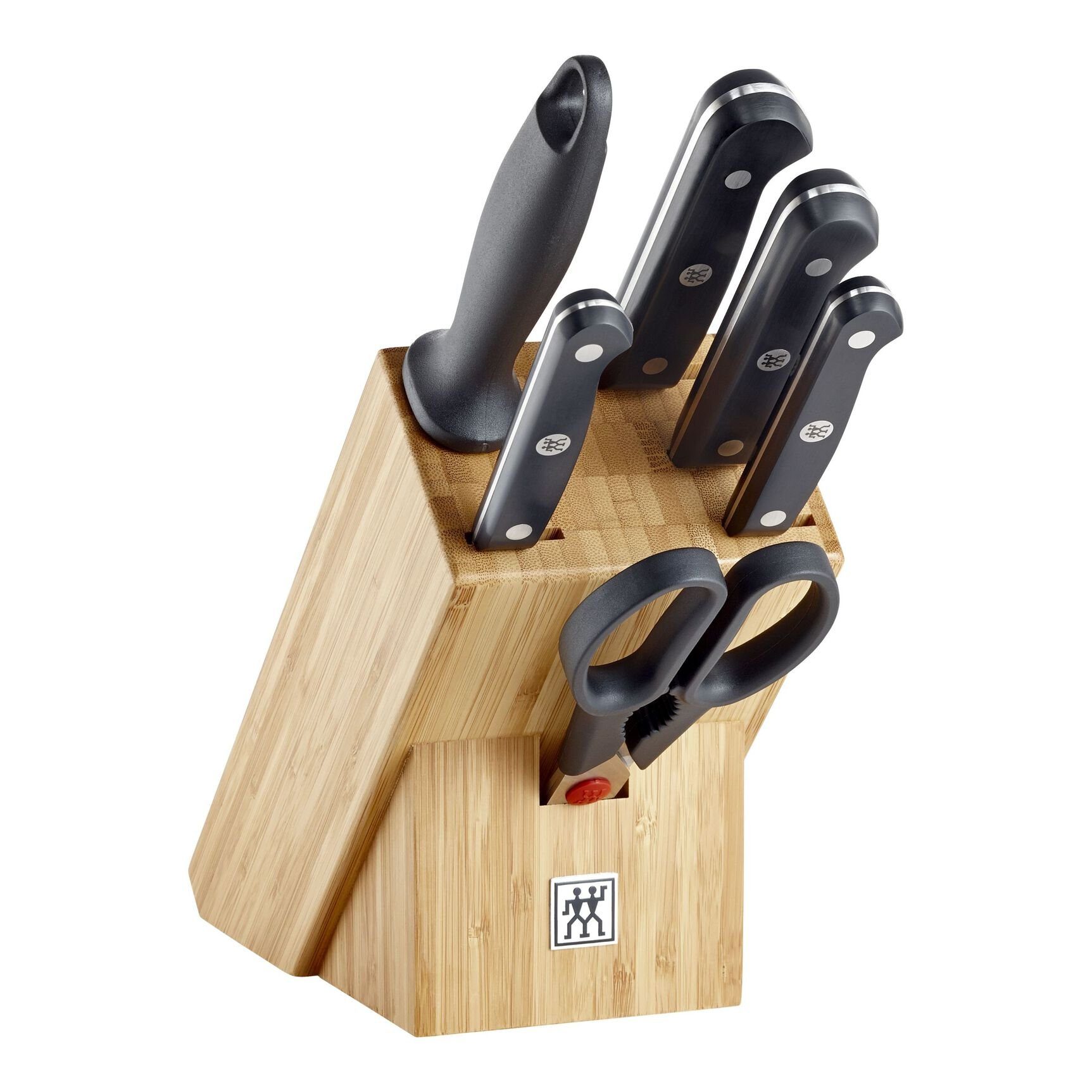 7-tlg Messerblockset Messerblock Natur Griff Zwilling (7tlg) Ergonomischer Bambus Gourmet ZWILLING