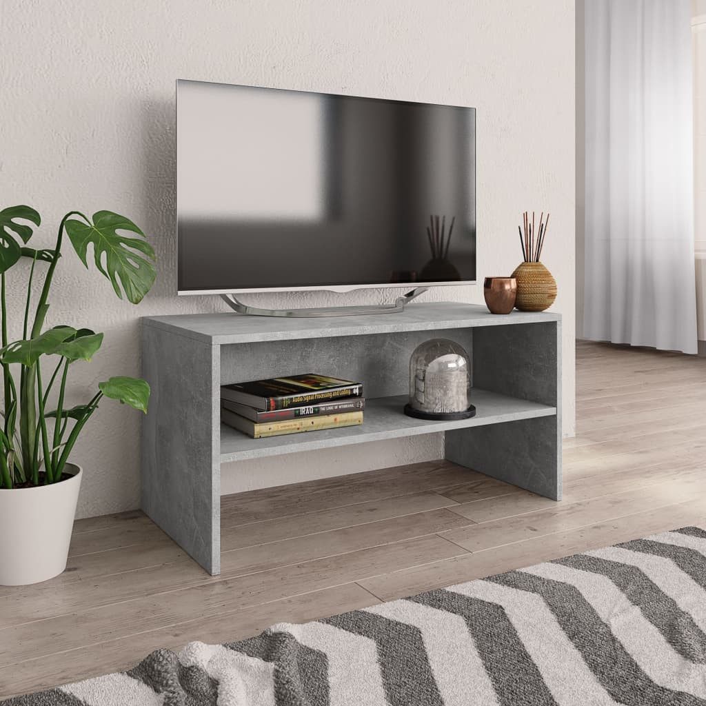 vidaXL Schrankmodule TV-Schrank Betongrau 80x40x40 cm Holzwerkstoff günstig online kaufen