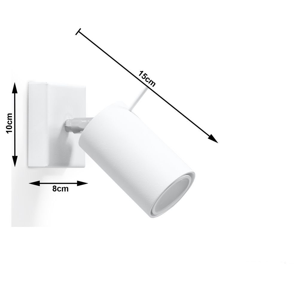 Stahl Deckenspot, Deckenstrahler, in keine warmweiss, aus Aufbaustrahler Leuchtmittel Angelina Weiß Wandleuchte Angabe, enthalten: 40W, GU10 max. Nein, Deckenspot, famlights