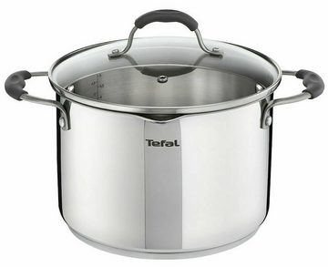 Tefal Topf-Set TEFAL ILLICO TOPFSET 11-TEILIG PFANNEN 24, 28 CM TÖPFE TOPF KOCHTOPF PFANNE SATZ, Edelstahl 18/0 (11-tlg), spülmaschinengeeignet, Backofengeeignet, Temperaturindikator, Rostfreies Stahl 18/10, Liter-Skala, wasserdicht, Induktion