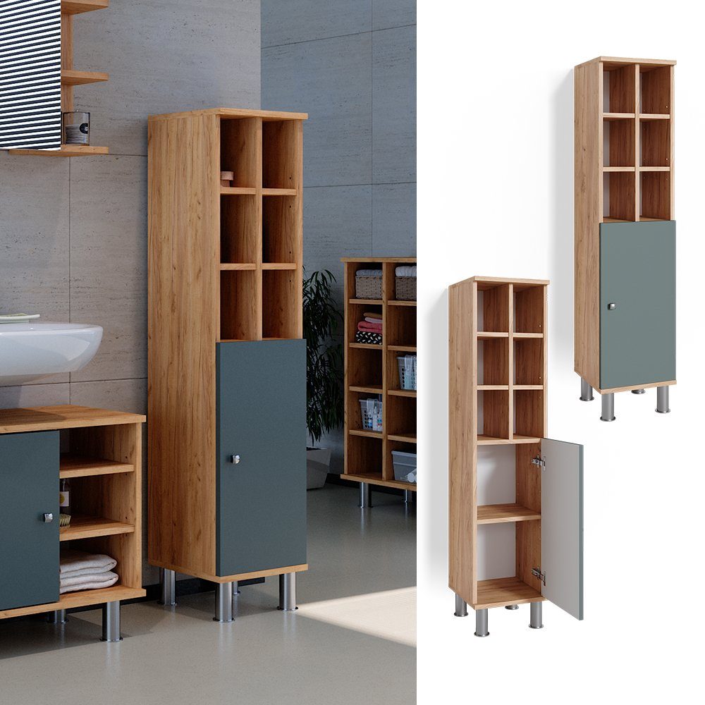 Vicco Midischrank Fynn, Grün/Goldkraft Eiche, 30 günstig online kaufen