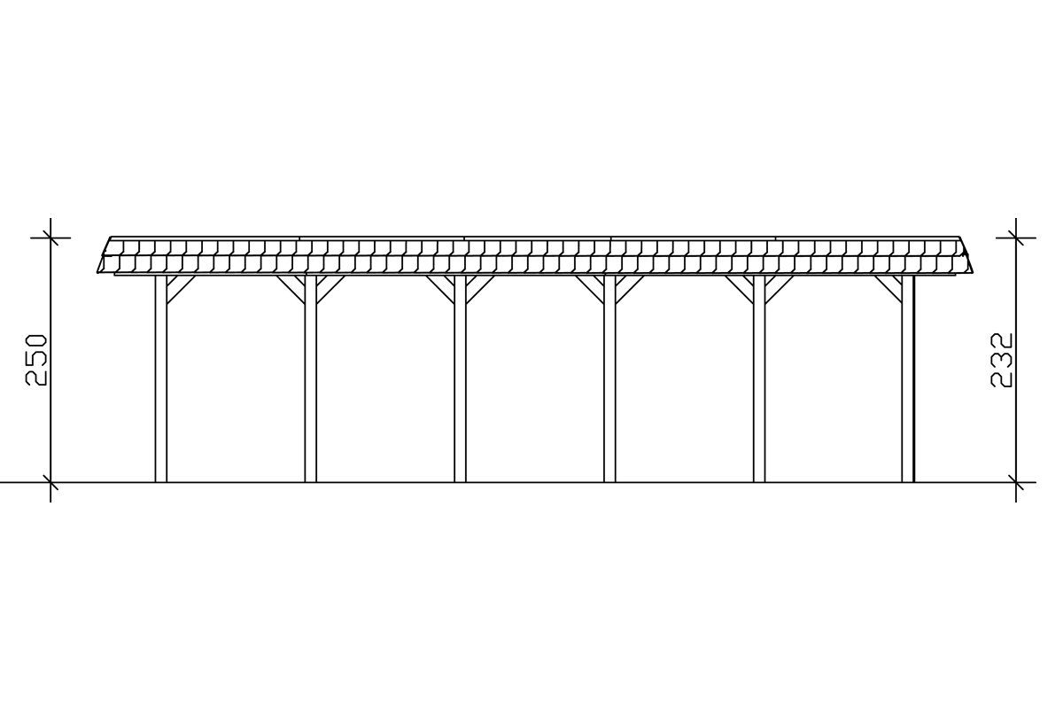 cm, 585x893 Spreewald, cm Skanholz Einfahrtshöhe grün BxT: Doppelcarport 215