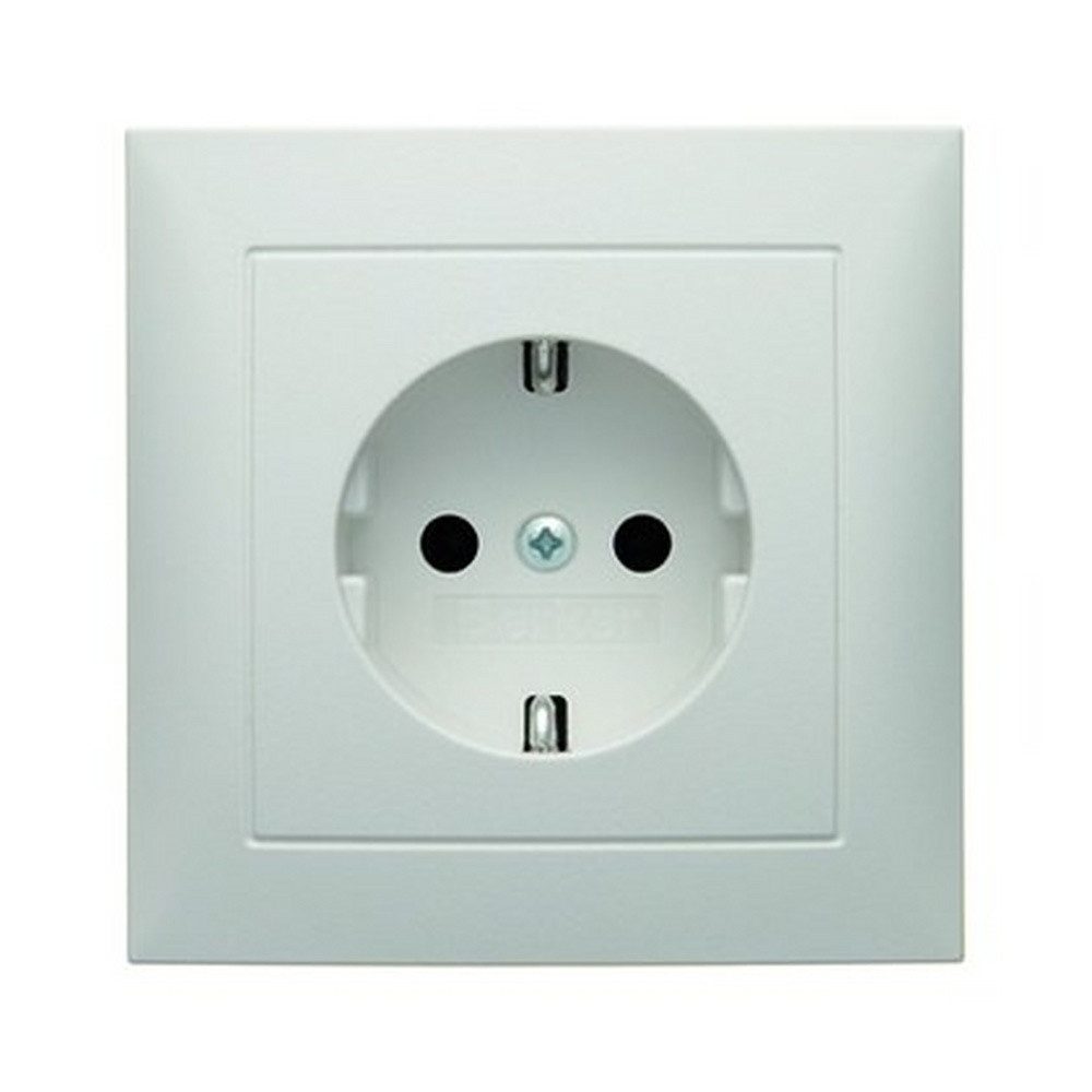 Berker Unterputz-Steckdose, 1fach polarweiß matt Unterputz horizontal/vertikal IP20 Vollplatte
