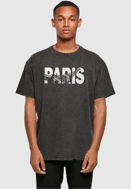 Merchcode T-Shirt Merchcode Herren Paris Eiffel Tower Acid Washed Oversize Tee (1-tlg)