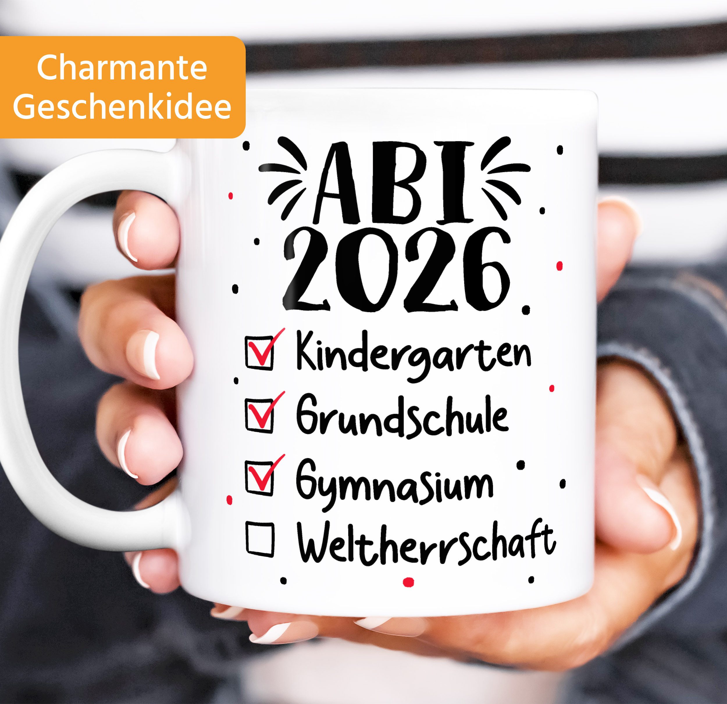 MoonWorks Tasse Kaffee-Tasse Abitur 2026 - Geschenk Abschluss Abiturienten - To Do, Keramik
