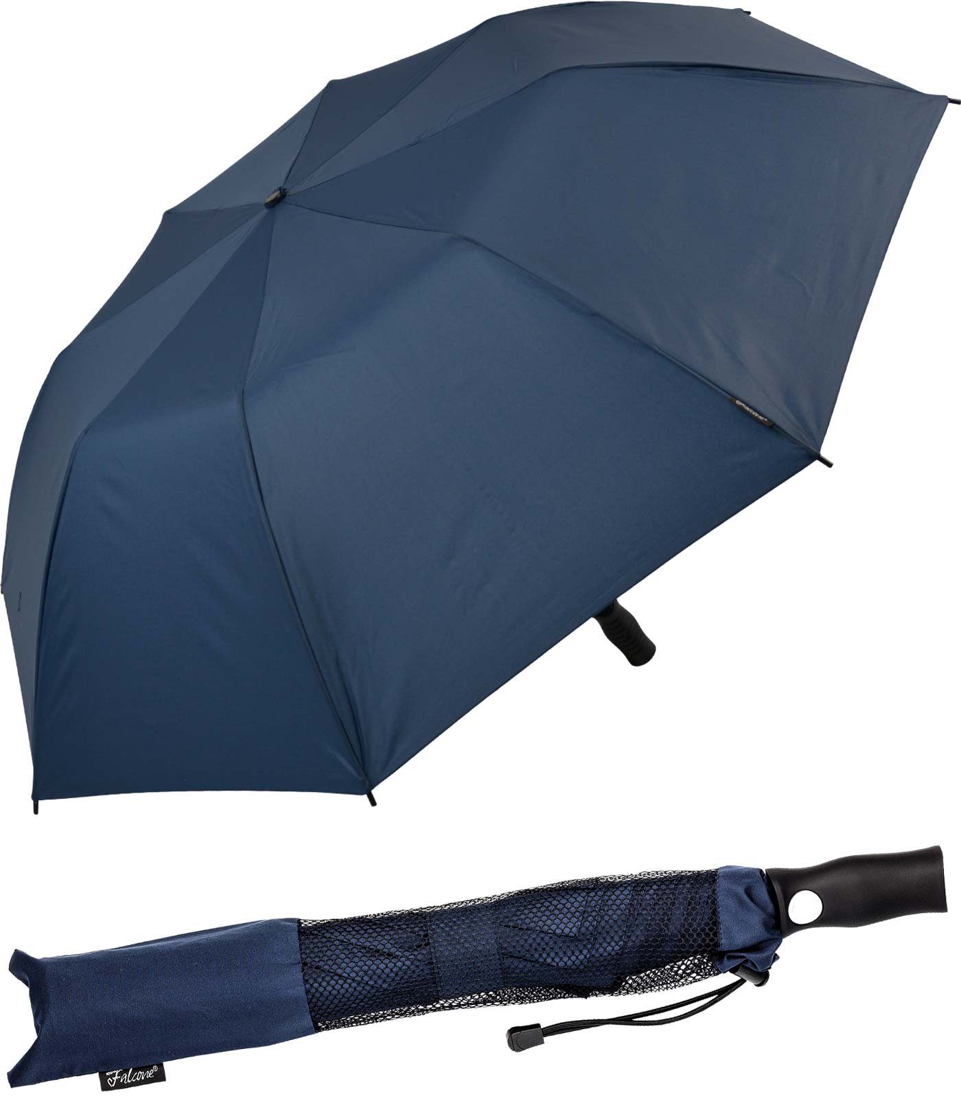 Taschenregenschirm Impliva groß cm Auf-Automatik, 120 Falcone® und Trekking-Schirm XXL stabil