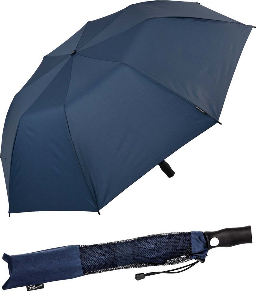 Impliva Taschenregenschirm Falcone® XXL 120 cm Trekking-Schirm Auf-Automatik,  stabil und groß
