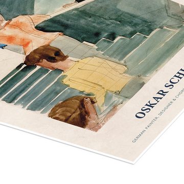 Posterlounge Poster Oskar Schlemmer, Die Essenz des Raums, Wohnzimmer Vintage