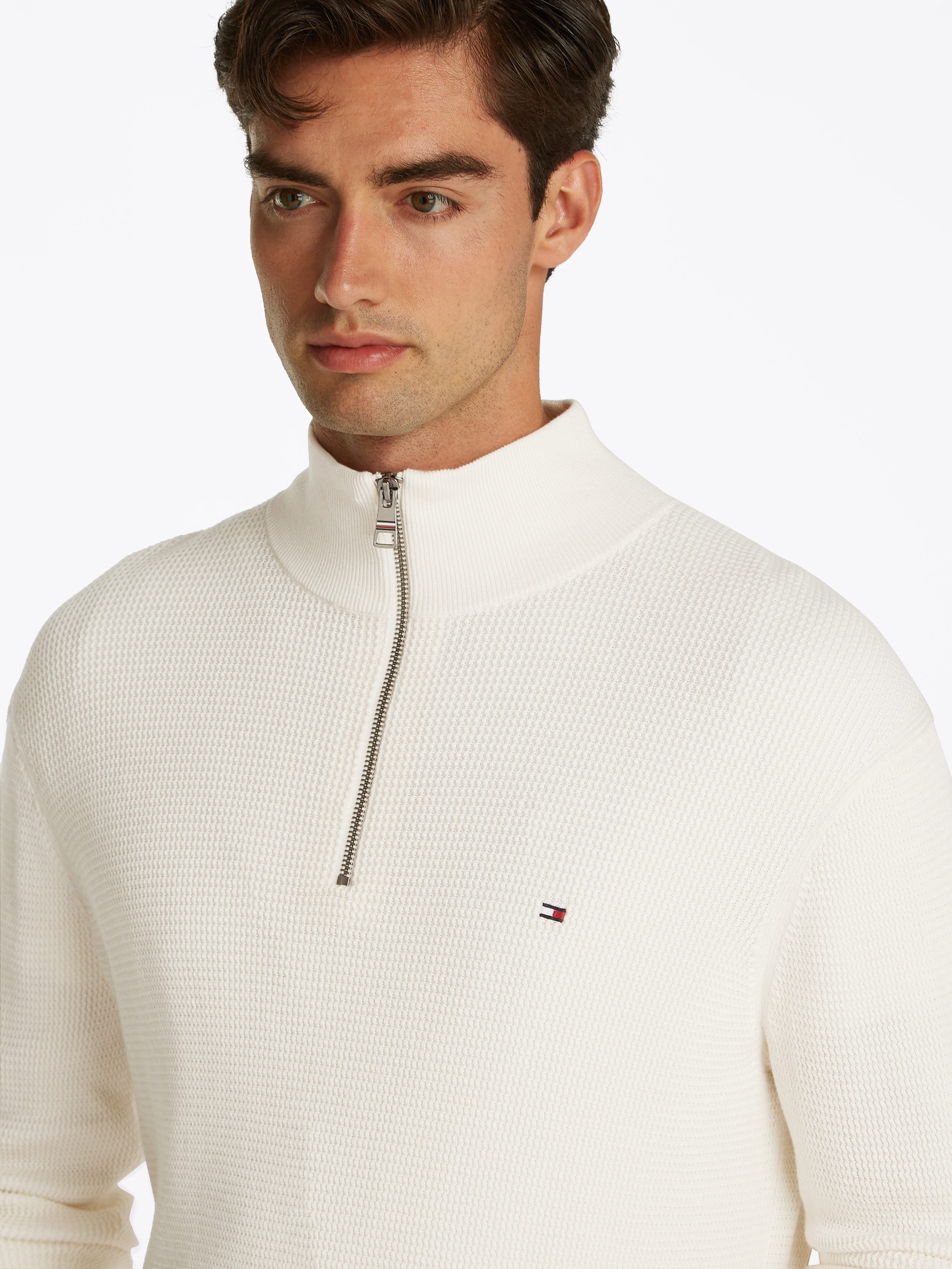Tommy Hilfiger Troyer RACKING STRUCTURE ZIP günstig online kaufen