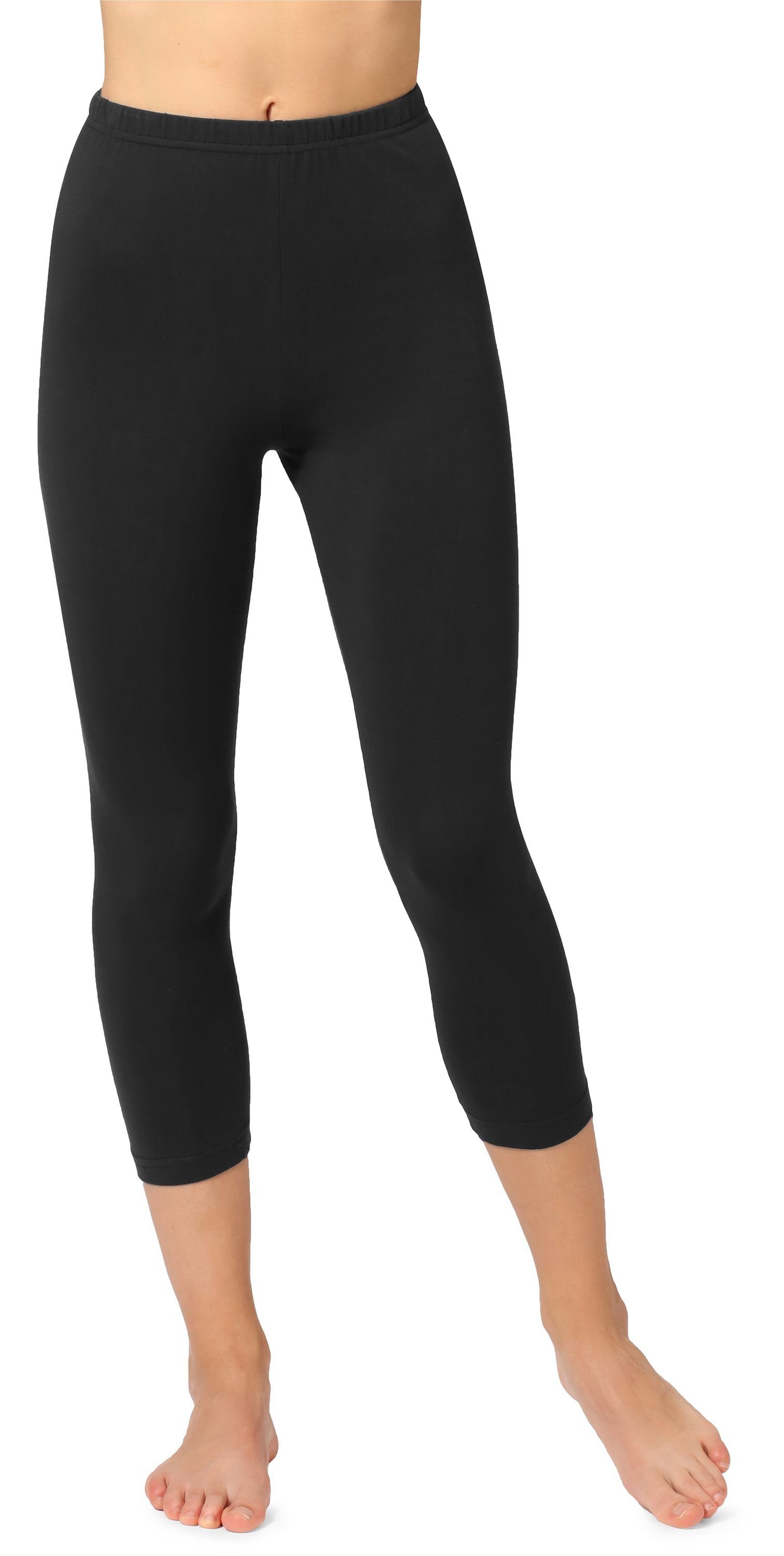 Bellivalini Leggings Damen 3/4 Capri Hose BLV50-156 (1-tlg) aus Baumwolle