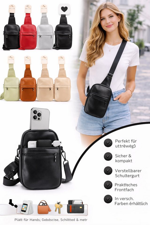 Antonio Umhängetasche Antonio Umhängetasche Handy Bag Handytasche verschiedene Farben