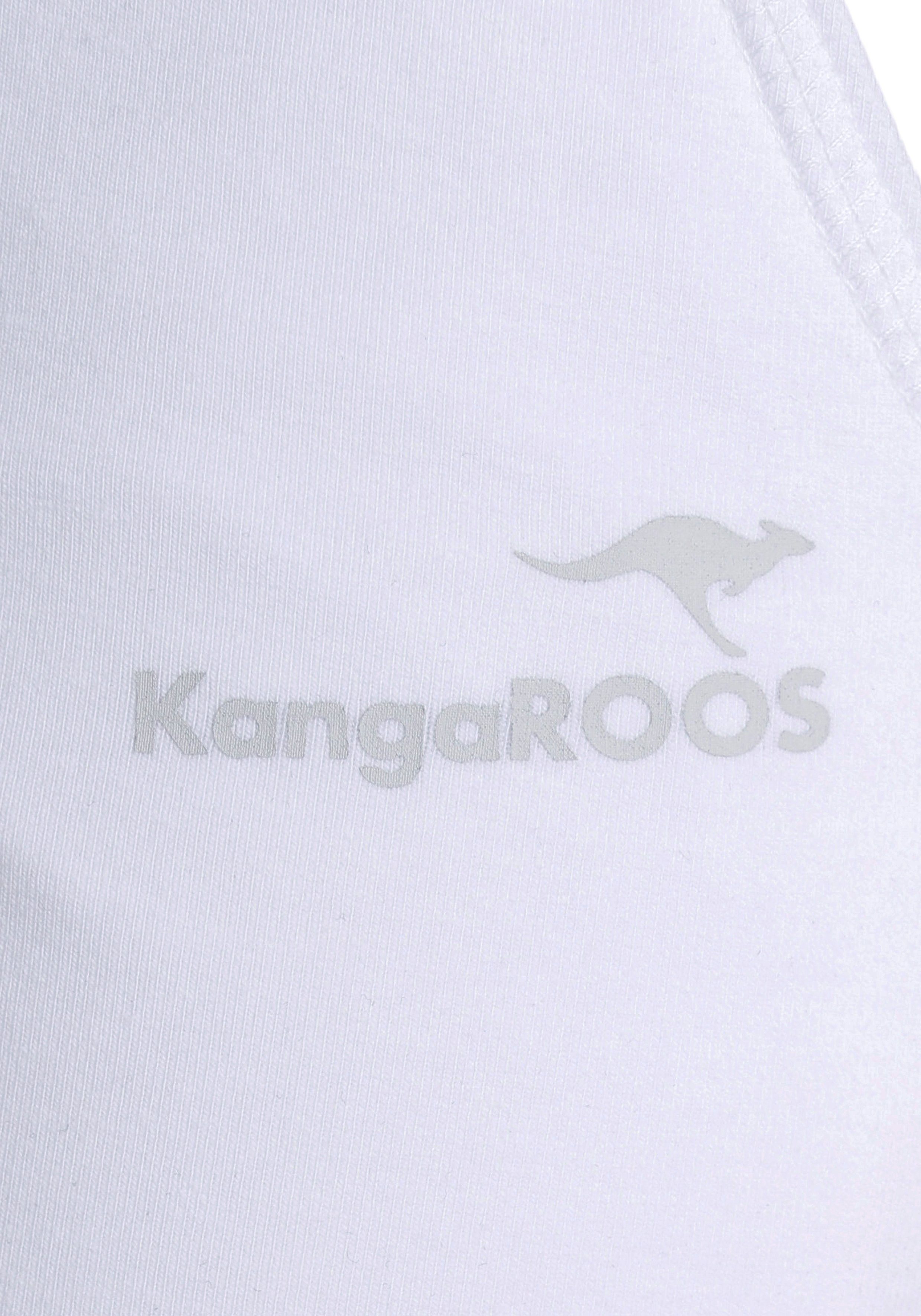 Logo-Druck weiß mit KangaROOS in 7/8-Länge Jogginghose