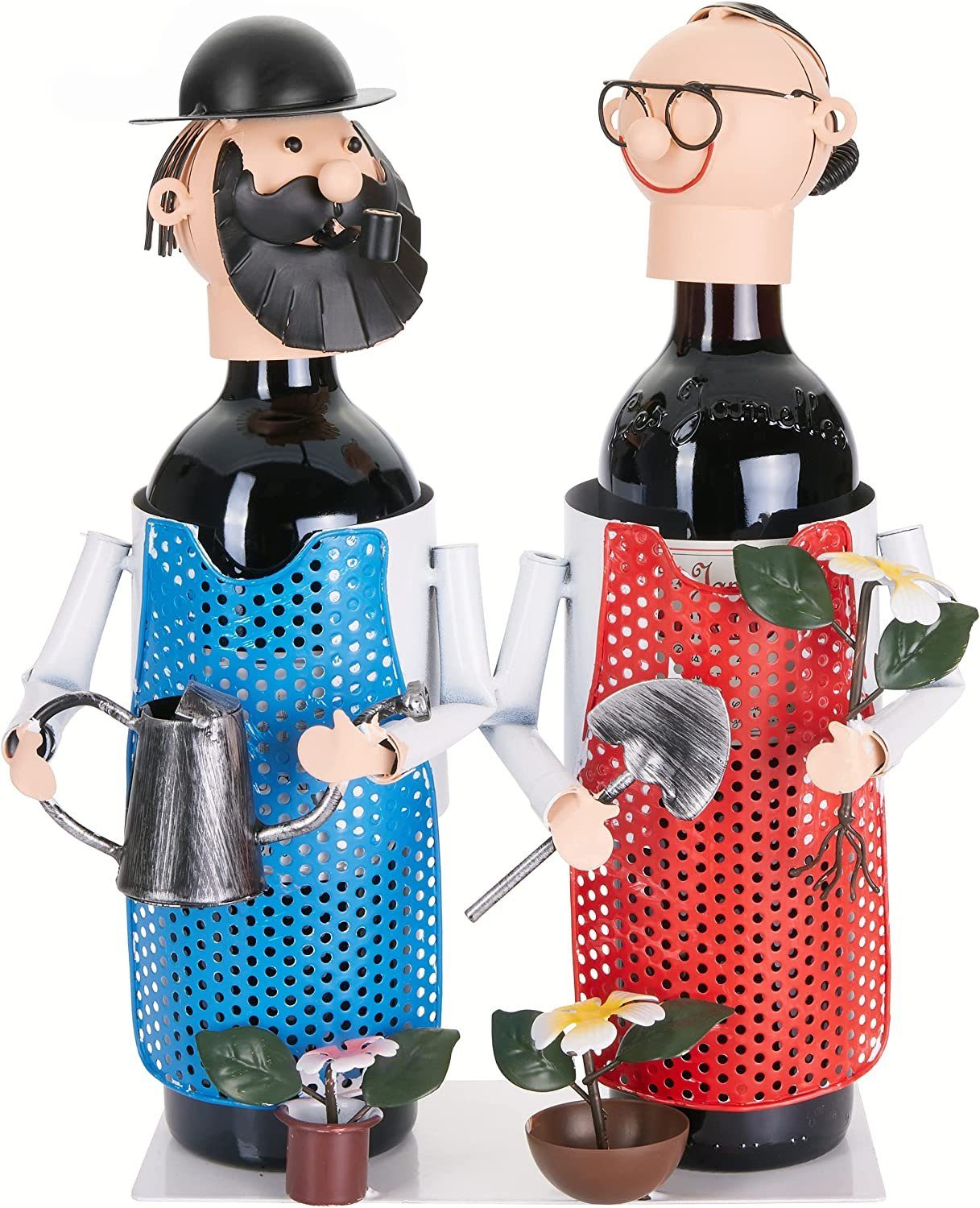 BRUBAKER Weinflaschenhalter Gärtner Paar Flaschenhalter, (Gärtnerei Dekorat günstig online kaufen