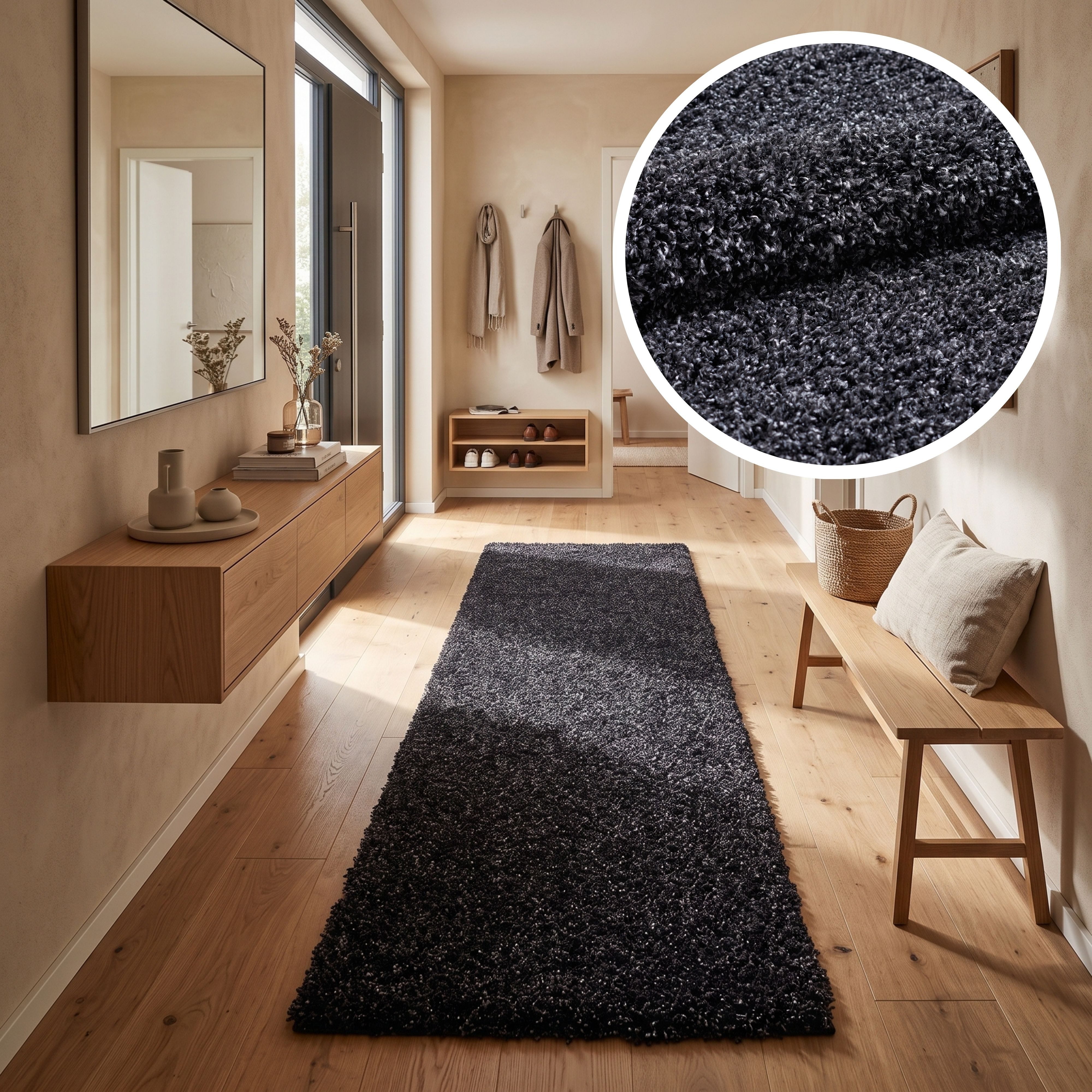 OTTO home Hochflor-Teppich Viva Shaggy, in Standard- und Premium-Qualität, 30 mm oder 45 mm Höhe, rechteckig, Uni Farben, einfarbig, weich, kuschelig, Läufer, Kundenliebling