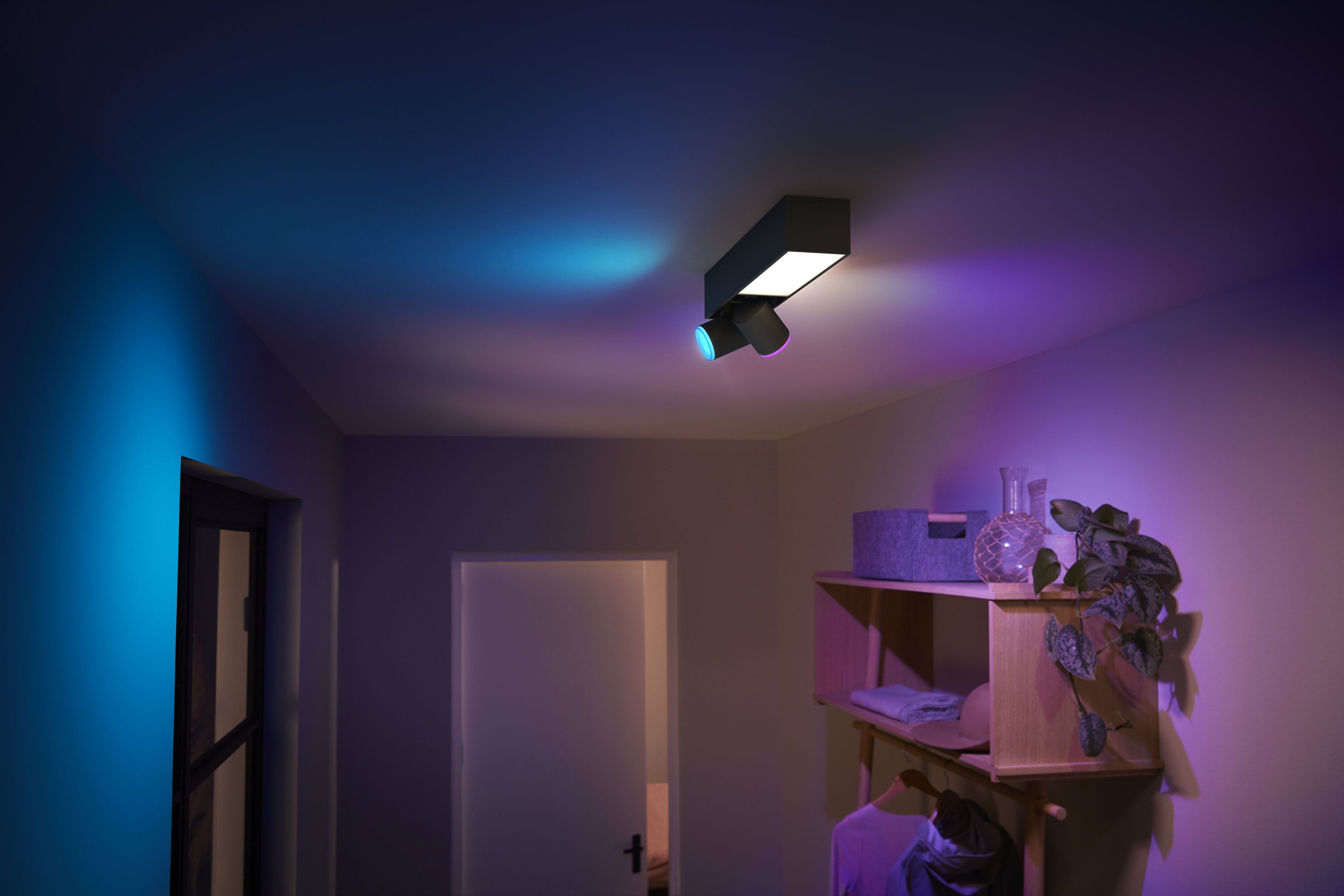 Philips Hue LED Lampeneinstellungen Hue Individuelle App Farbwechsler, der Centris, LED Deckenspot wechselbar, mit