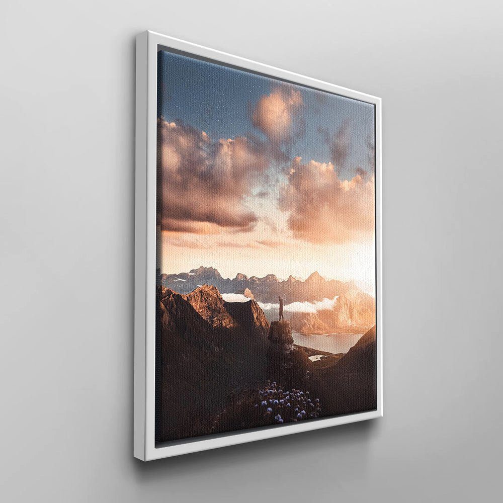 DOTCOMCANVAS® & schwarzer CANVAS Crypto Wandbild Leinwandbild, Fans Bitcoin von DOTCOM Rahmen für