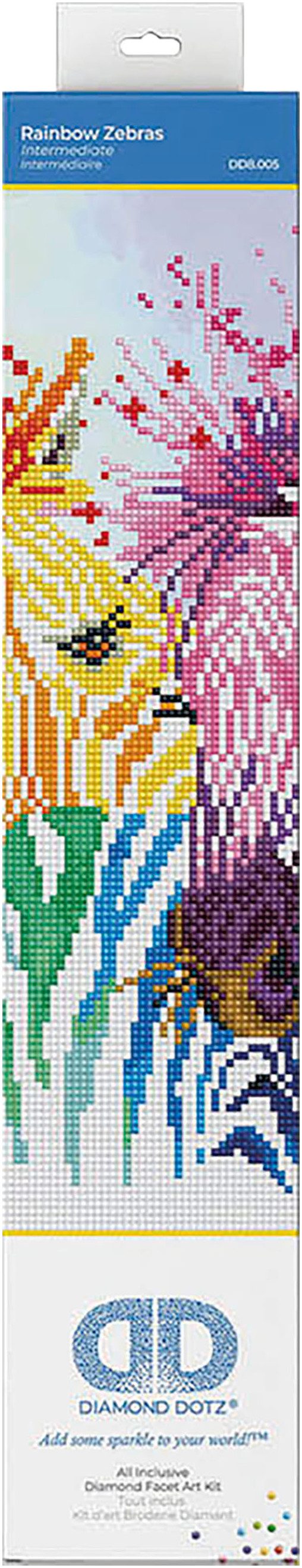 Diamond Dotz Kreativset Diamond Painting Regenbogen Zebras