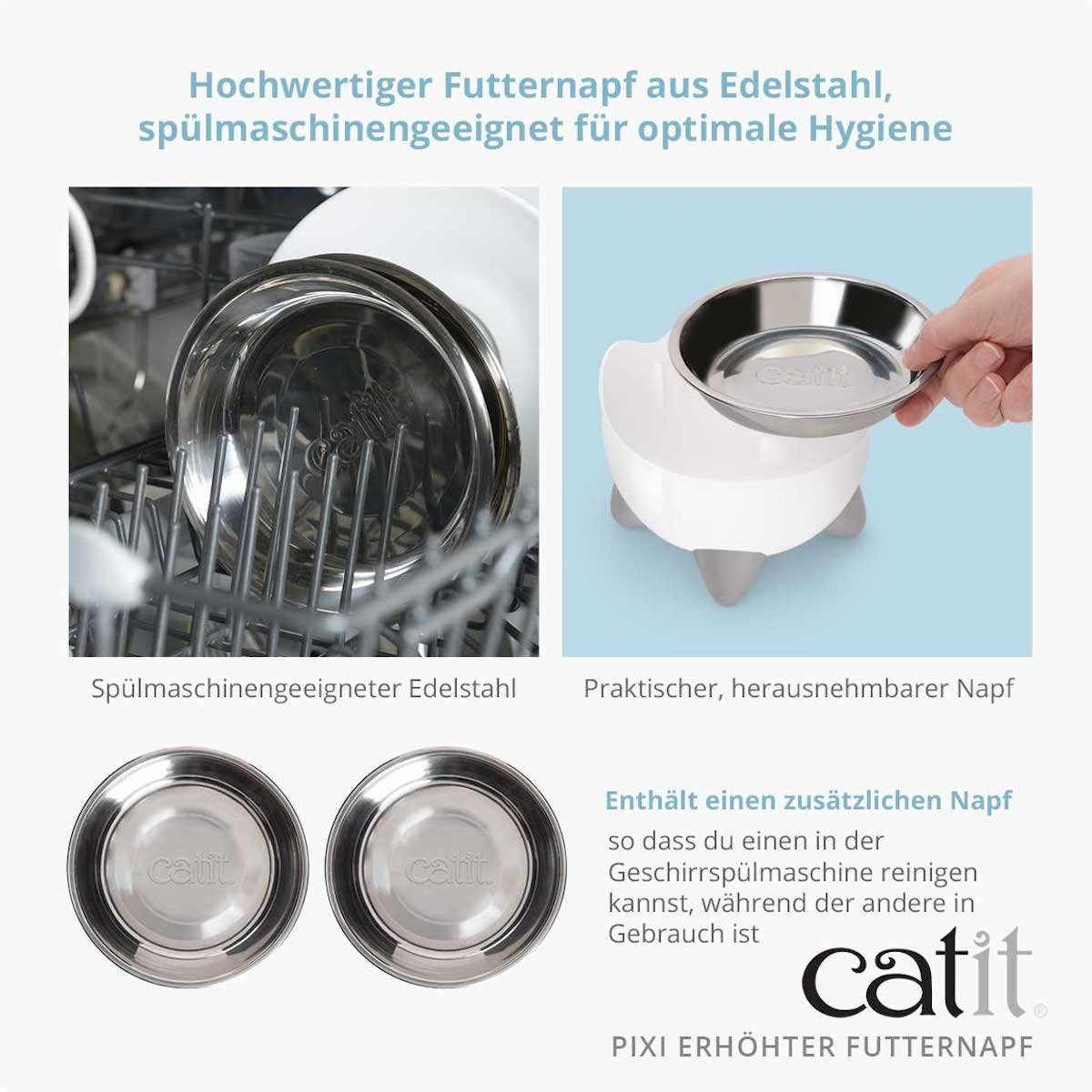 Catit Futternapf Pixi Erhöhter Futternapf weiß