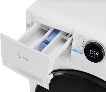 Midea Waschmaschine MF200W70B-E, 7 kg, 1400 U/min, Steam Care, Nachlegefunktion, Allergy Care, Schnellwäsche