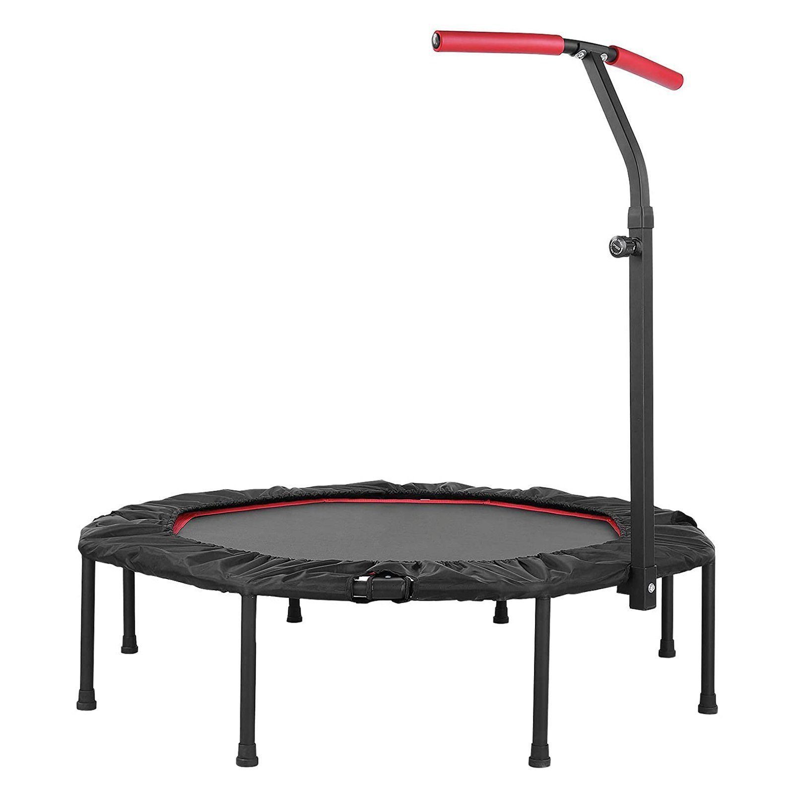 TLGREEN Fitnesstrampolin TX-7300 Leise Indoor Trampolin, Ø 127 cm, (Zum Zusammenbau sind zwei oder mehr Personen erforderlich), Klappbar,Liese,5 - Fach Höhenverstellbarer, Bis 150kg