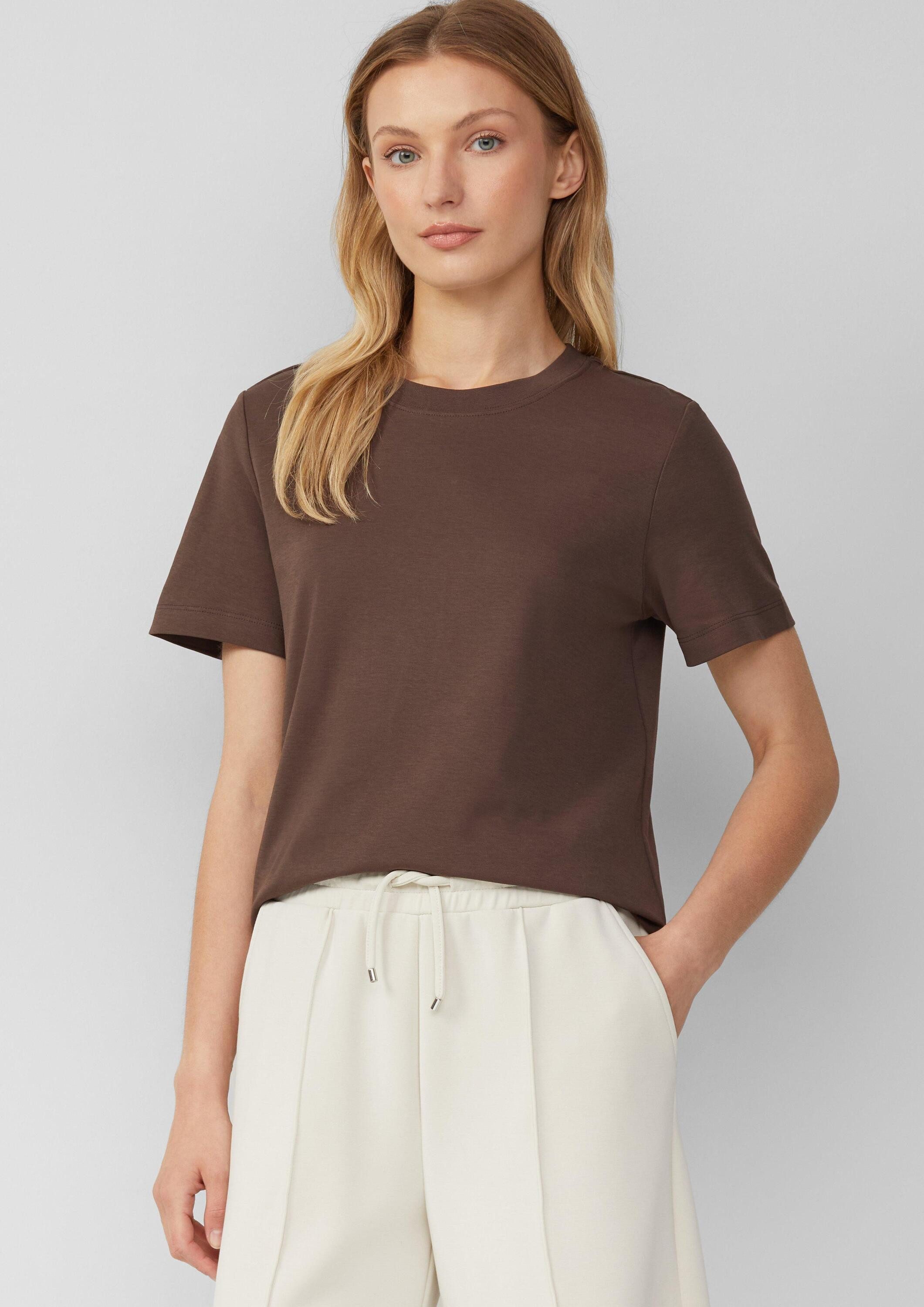 s.Oliver Kurzarmshirt T-Shirt Verkürztes T-Shirt aus günstig online kaufen