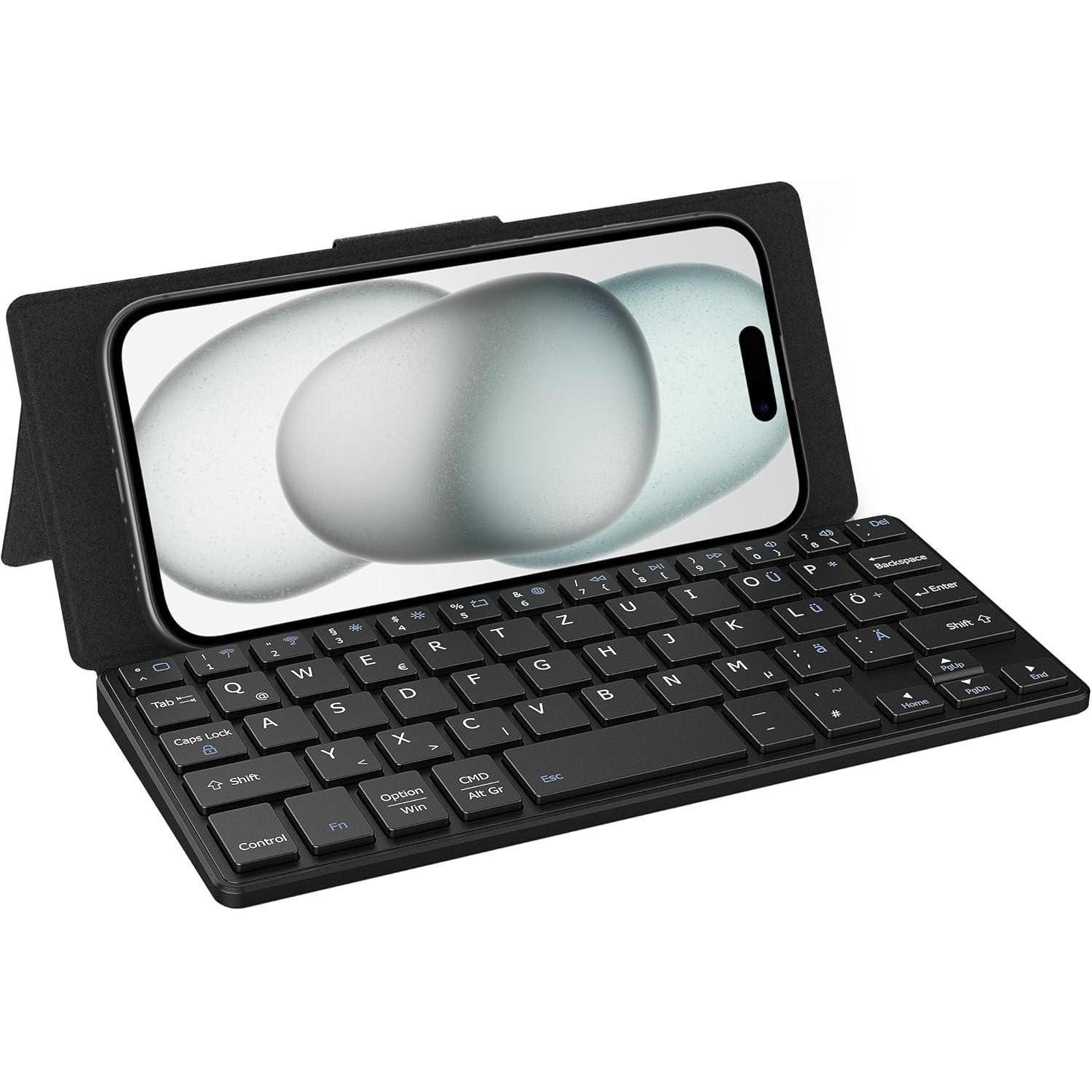 LuxusKollektion Etui Bluetooth Tastatur Mini Faltbar Ständer Smartphone Sch günstig online kaufen