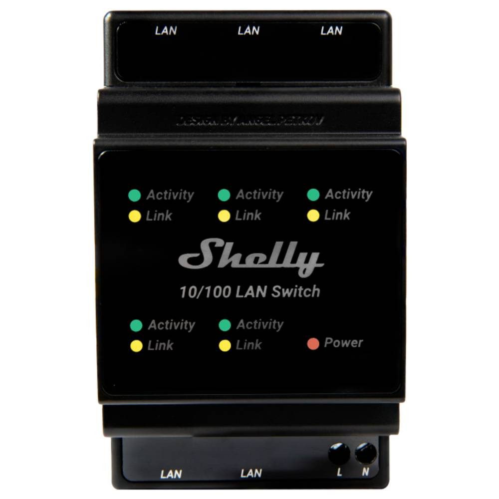 Shelly Hutschiene 5 Ports, 10/100 Mbit Shelly_Switch Smart-Home-Zubehör