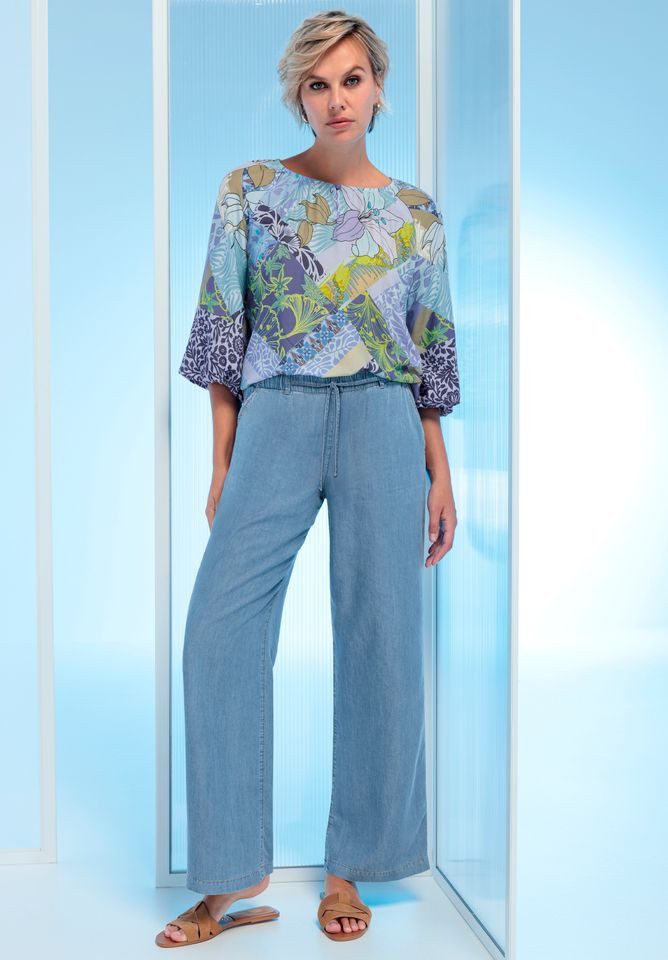 bianca Stoffhose – Hose in bleached-Denim-Optik günstig online kaufen