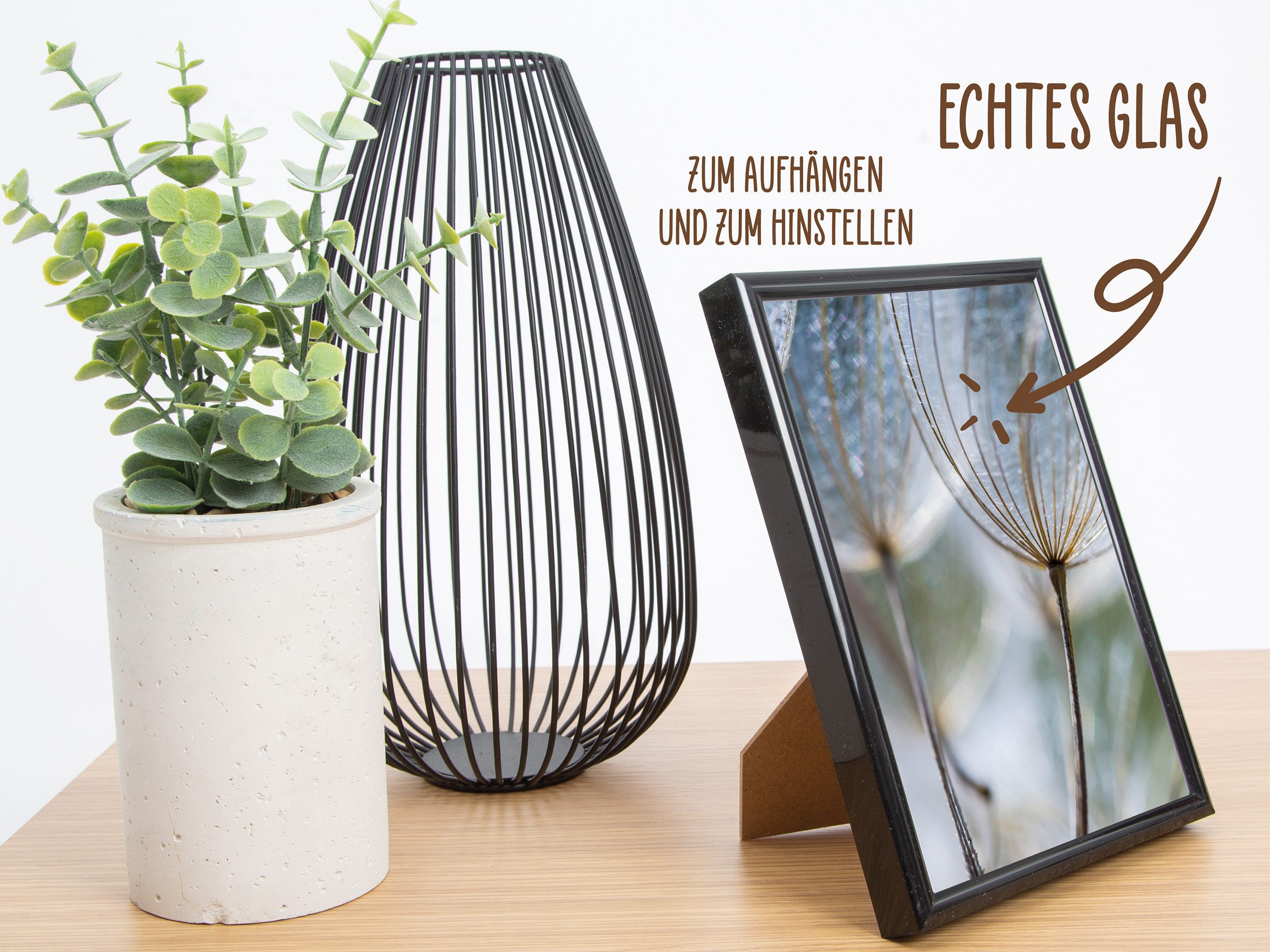 Wackadoo Living Bilderrahmen-Set Bilderrahmen mit Glasscheibe günstig online kaufen