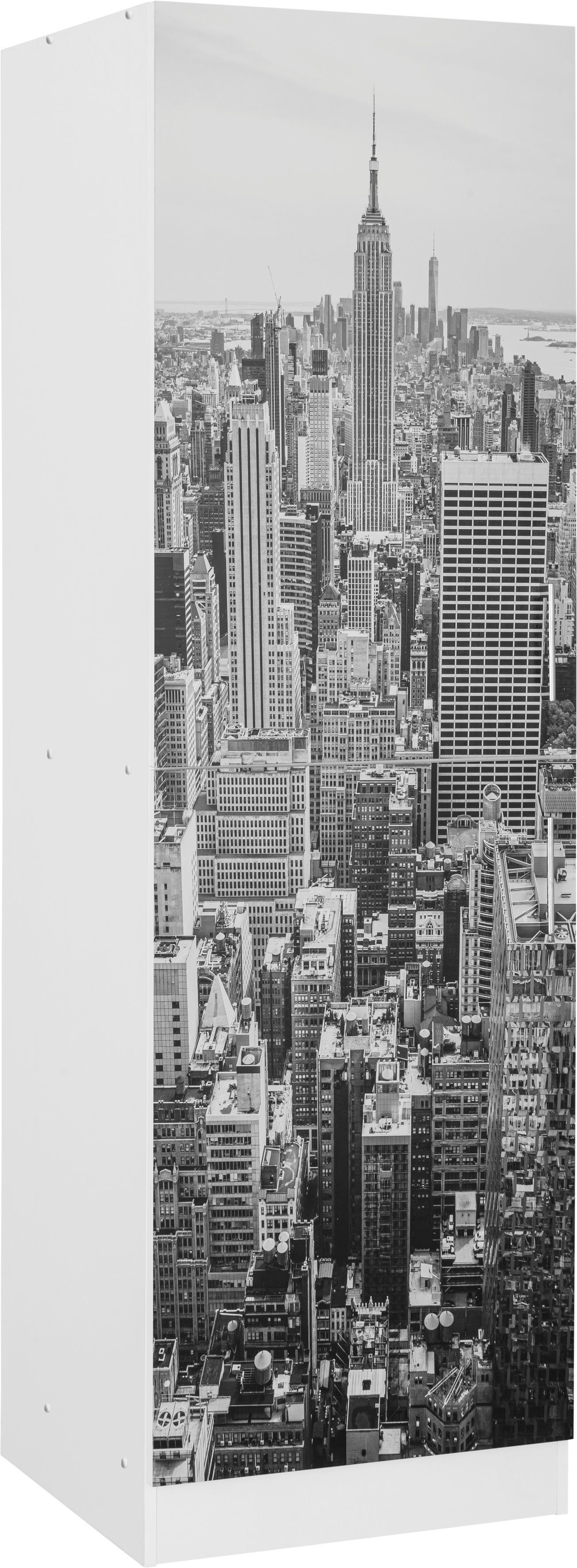 HELD MÖBEL Vorratsschrank Paris Stauraum, weiß 60 cm viel breit, weiß 200 cm hochwertigem mit | hoch, Digitaldruck