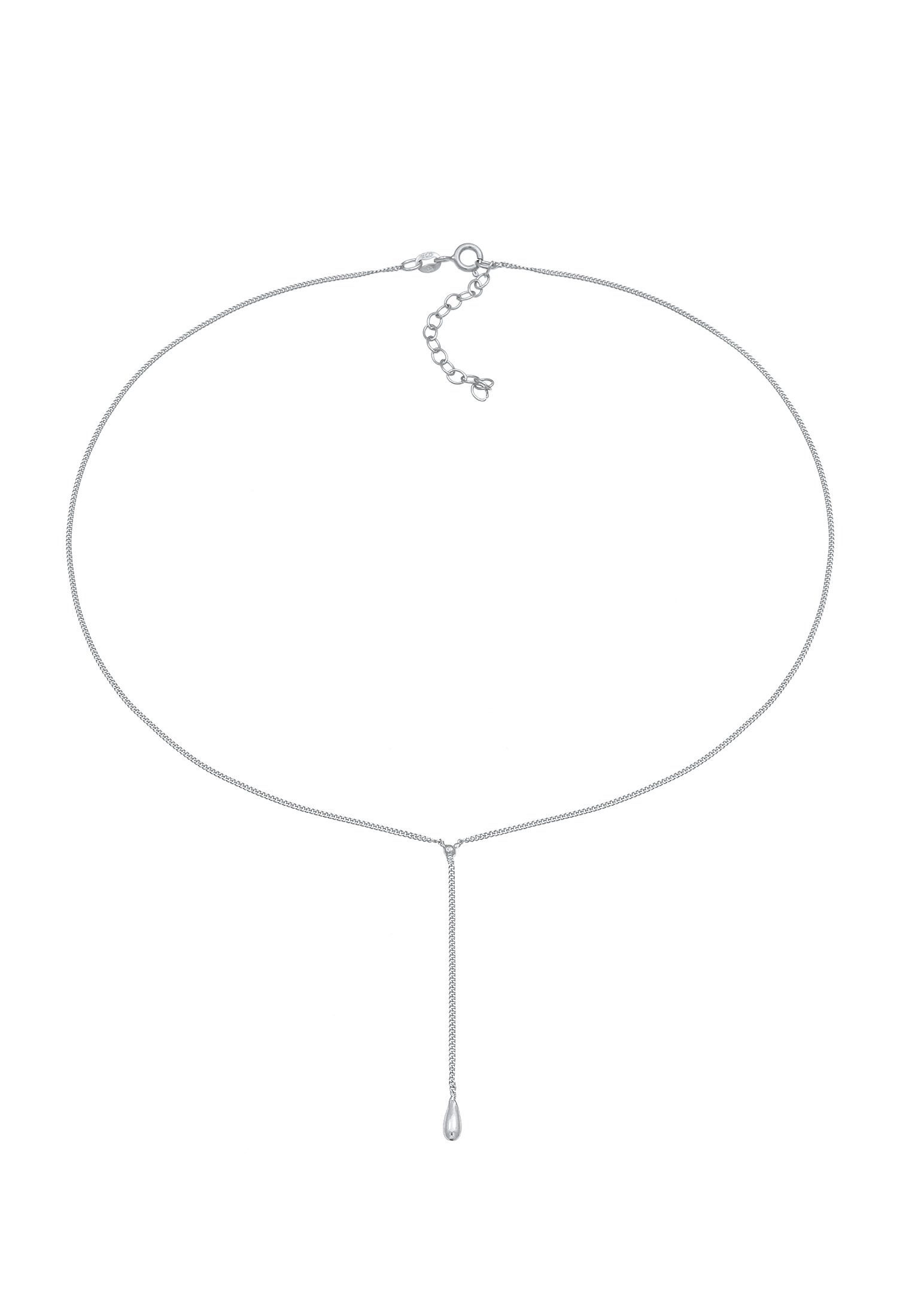 Elli Kette ohne Anhänger Choker Y-kette Tropfen Kugel 925 Silber