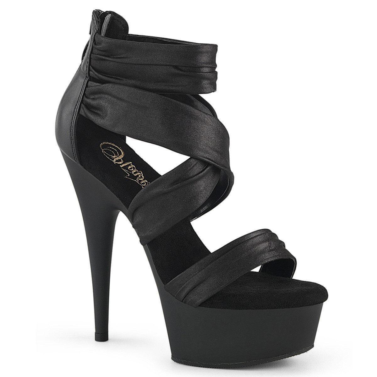 Sale DELIGHT-620 Pleaser Damen High Heels Plateausandaletten schwarz L High-Heel-Stiefel