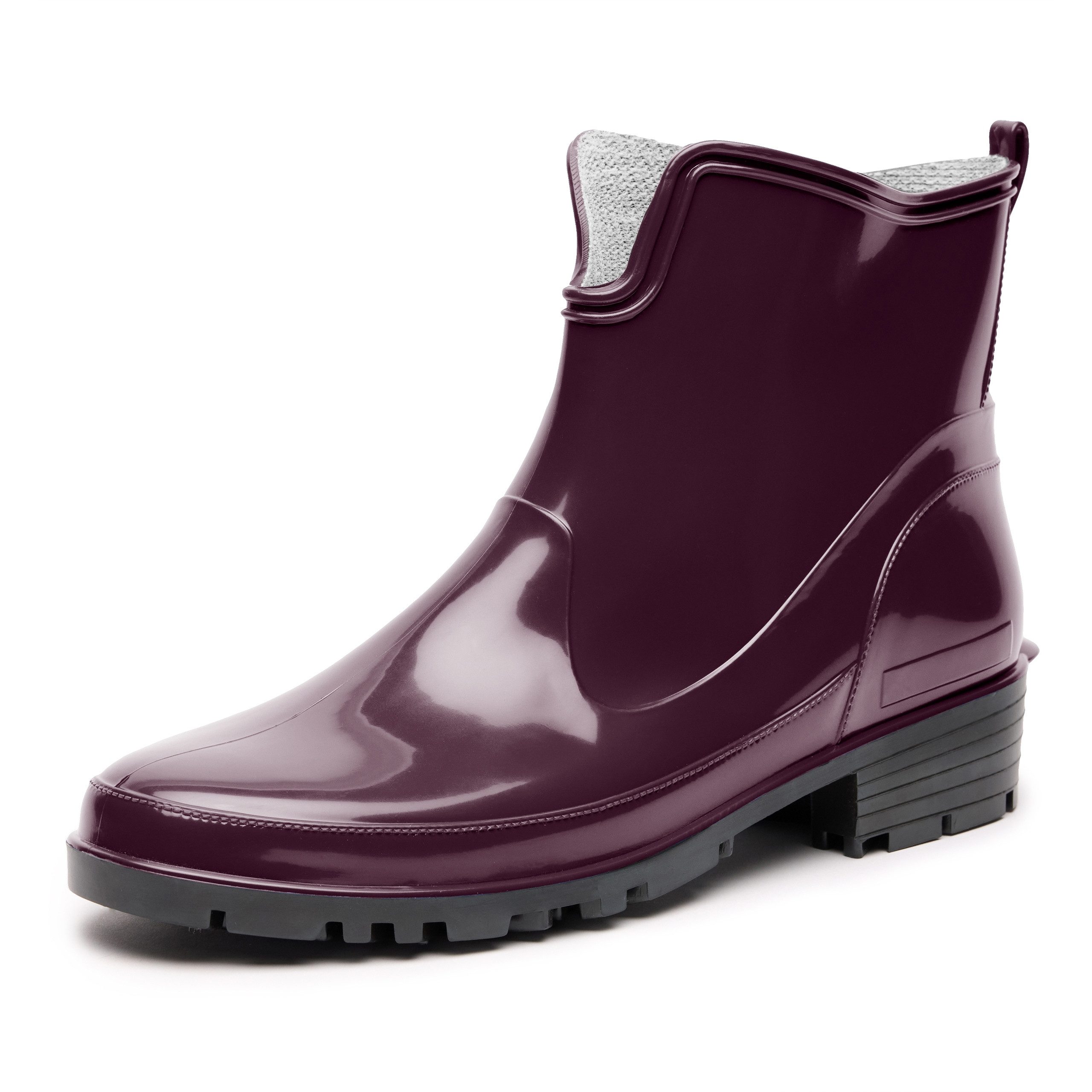 Ladeheid Gummistiefeletten LA-930 kurze Boots für Frauen Gummistiefel Damen wasserfest und bequem