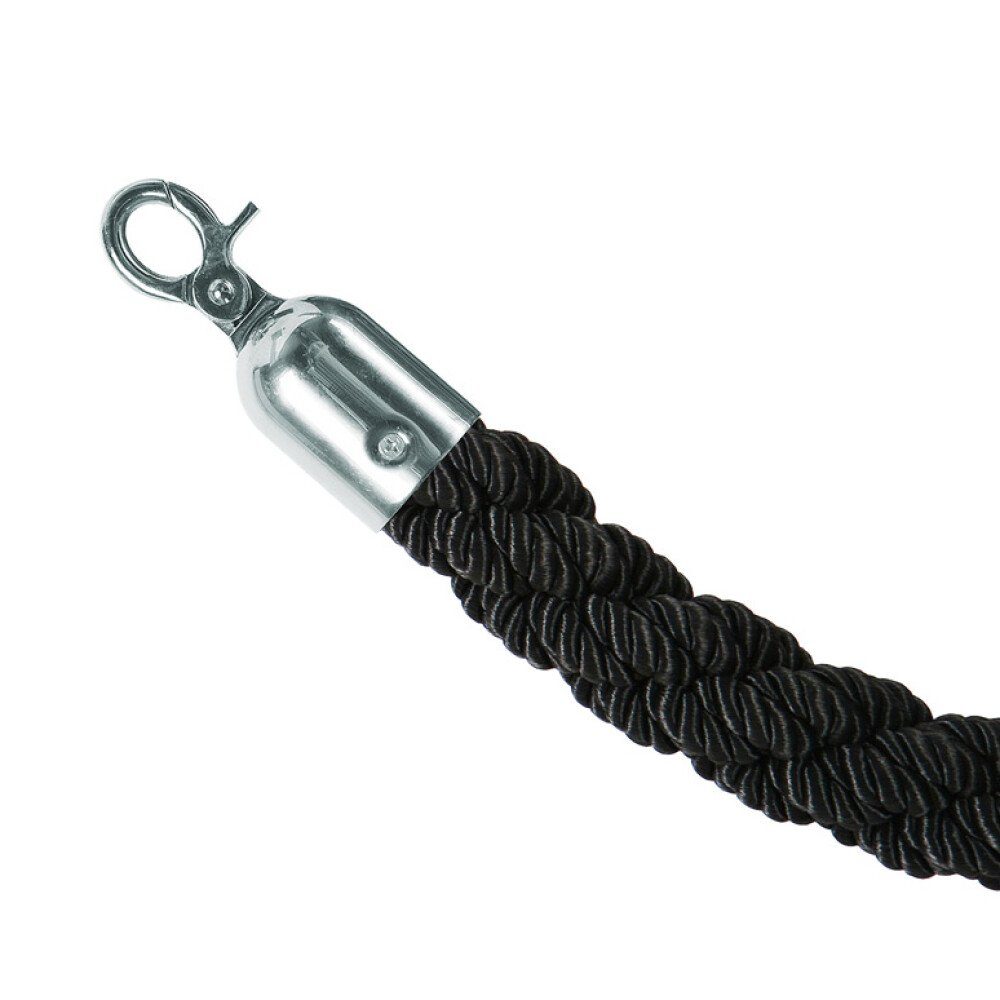 Showdown Displays Absperrpfosten Showdown Kordel 1.5m - Schwarz mit Chrom umfasst (1-tlg)